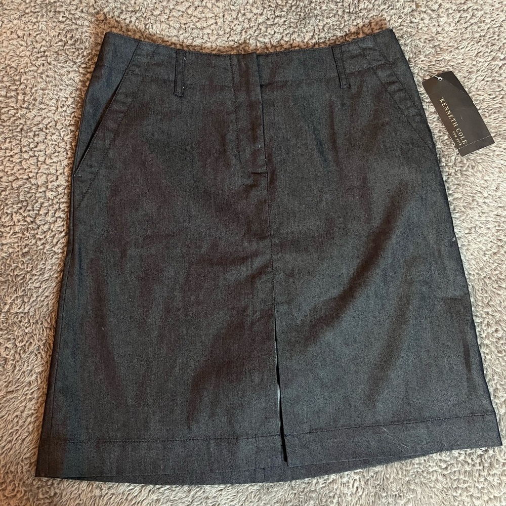 Kenneth Cole A-Line Skirt - Darkβ Grey - Size 2 - NWT